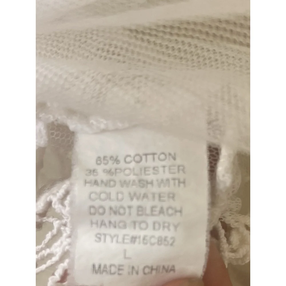 Love Culture Sheer Mesh Crochet Lace Bell Sleeve Blouse Boho Coquette Festival - Picture 8 of 8